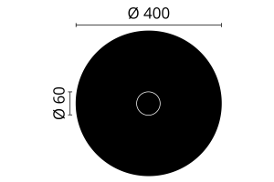 R5 Arstyl Ceiling Rose Technical Drawing